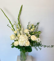 White and Green Flowers in Vase