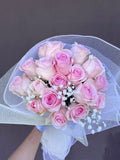 18 Classic pink roses bouquet