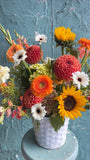 Sunburst Dahlia basket