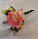 Pink Corsage (from $25) & Boutonniere (from $15)