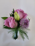 Purple Corsage (from $25) & Boutonniere (from $15)