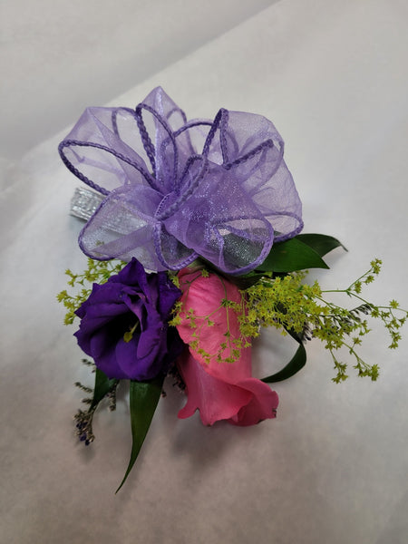 Purple & Pink Corsage (from $25) & Boutonniere (from $15)