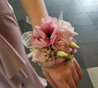 Lisianthus Corsage (from $25) & Boutonniere (from $15)