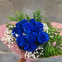 Dozen roses (blue)