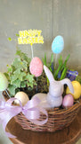 Easter greenery basket