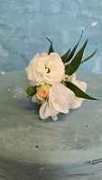 Boutonniere---White & Green