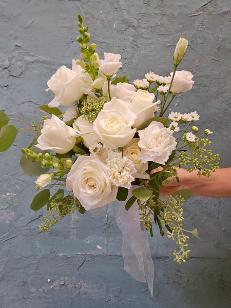 Wedding bouquet---Rustic white