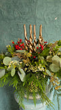 Christmas candle centerpiece