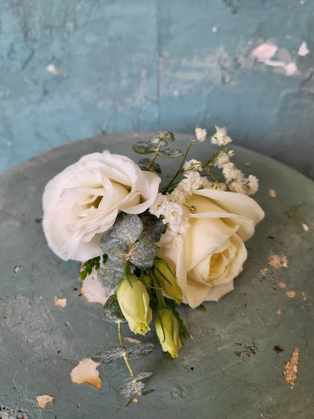 Boutonniere---Elegant White Rose