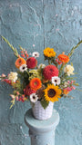 Sunburst Dahlia basket
