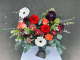 Dolce Amore - Red and White arrangement in vase