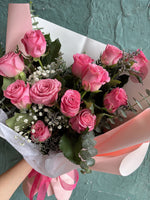 Romantic Pink dozen rose