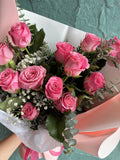 Romantic Pink dozen rose