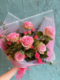 Blushing pink half dozen rose