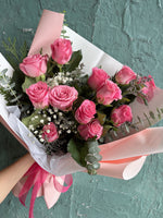 Romantic Pink dozen rose