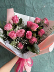 Romantic Pink dozen rose