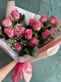 Romantic Pink dozen rose