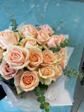Peach Elegance Rose Bouquet
