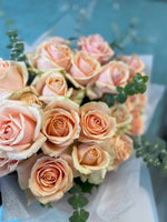 Peach Elegance Rose Bouquet