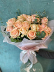 Peach Elegance Rose Bouquet