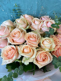 Peach Elegance Rose Bouquet