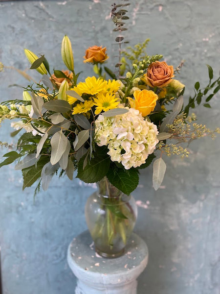 Golden Serenity Vase Arrangement
