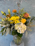 Golden Serenity Vase Arrangement