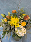 Golden Serenity Vase Arrangement