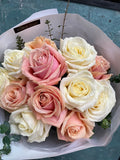 Peach & Ivory Rose Bouquet