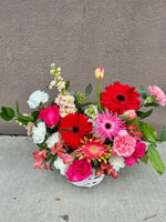 Spring flowers basket