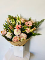 Pastel Cream & Pink Flowers in the box