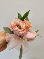 Romantic magenta-Lisianthus Corsage & Boutonniere