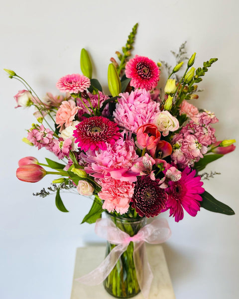 Mixed Pink Flower in Vase