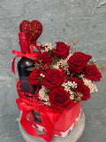 Red Rose & Wine Set 2