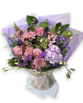 Purple hydrangea with Pink Flowers Bouquet