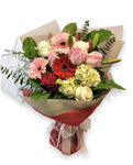 Pink, Red and White Flowers Bouquet