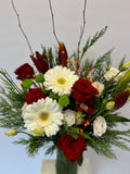 Christmas mixed flowers with berries