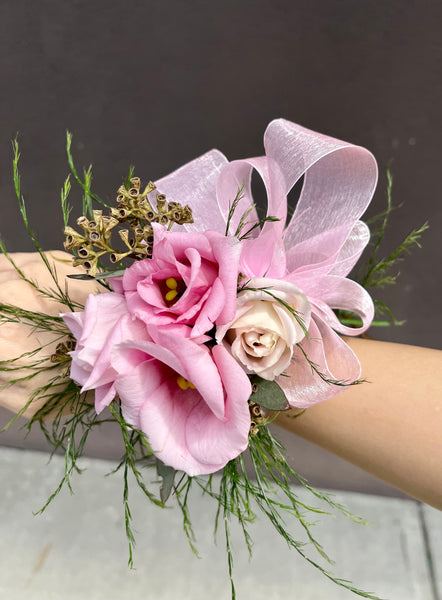 Buy Wedding Wrist Flower Pearl Bracelet Hand Flower Corsage Online at  desertcartINDIA